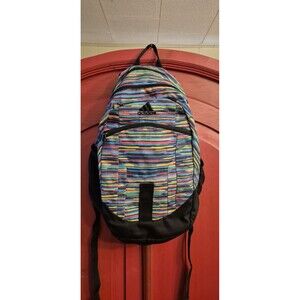 Adidas Foundation 5 Rainbow Backpack Multicolor Bright Colors Womens Girls EUC
